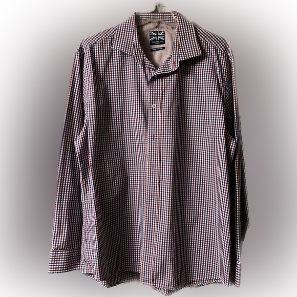 nick dunn dress shirt New Nick Dunn London Men's Modern-Fit Spread collar Dress Shirt Size Medium  $45